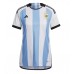 Tanie Strój piłkarski Argentyna Koszulka Podstawowej dla damskie MŚ 2022 Krótkie Rękawy